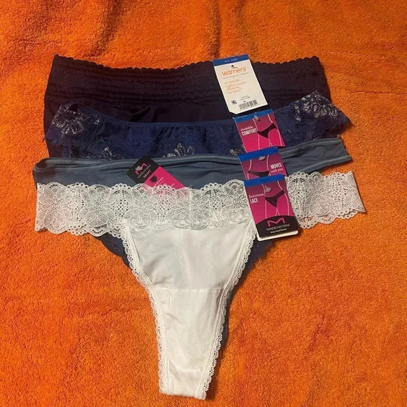 Warners & Maidenform Panties 4 Pair XL Size 8 - Picture 1 of 14